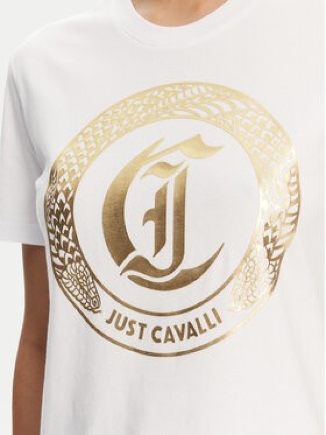 Just Cavalli T-Shirt 78PAHT01 Biały Regular Fit