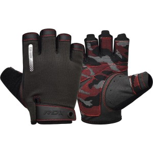 Rękawiczki gimnastyczne T2 - Half Finger - Czerwony – S