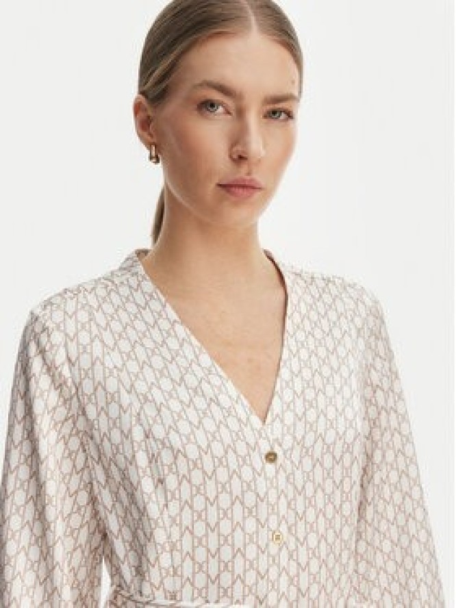 Marciano Guess Sukienka koszulowa G6GK59 W2349 Écru Regular Fit