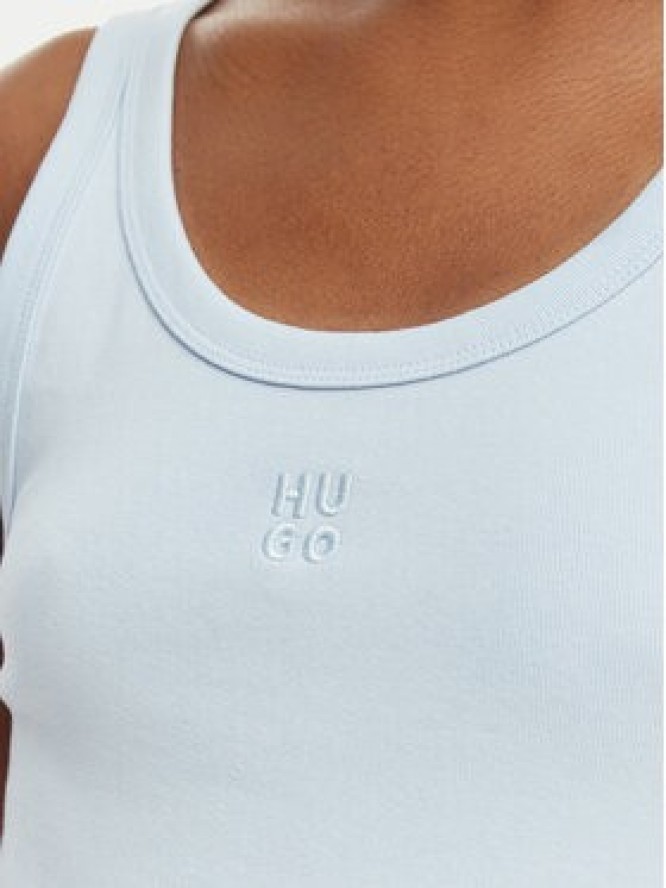 HUGO Top Datamia 50514489 Niebieski Slim Fit