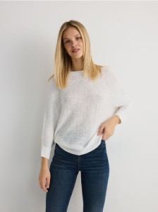 Sweter kimono - złamana biel