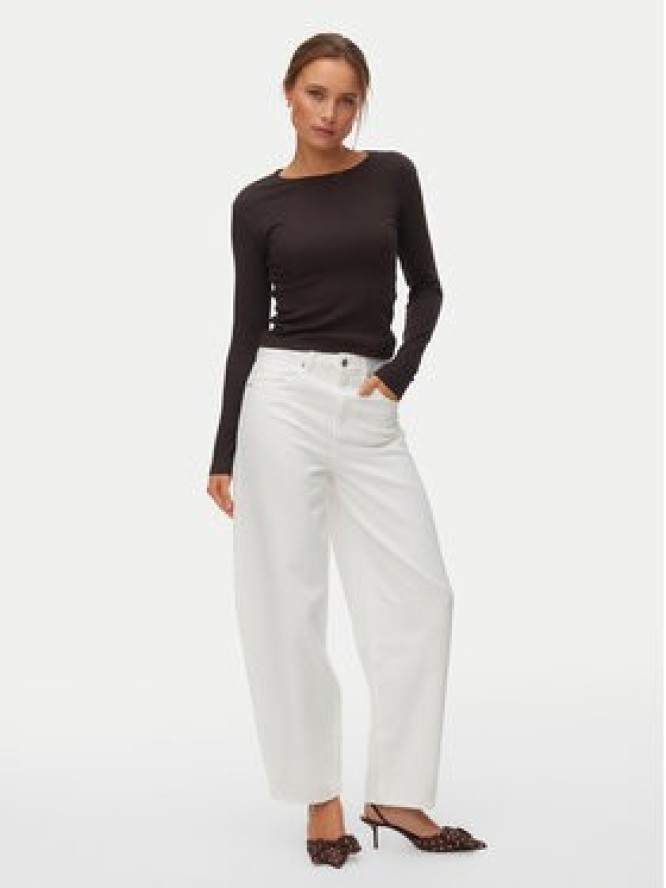 Vero Moda Jeansy Billie 10341028 Biały Barrel Fit