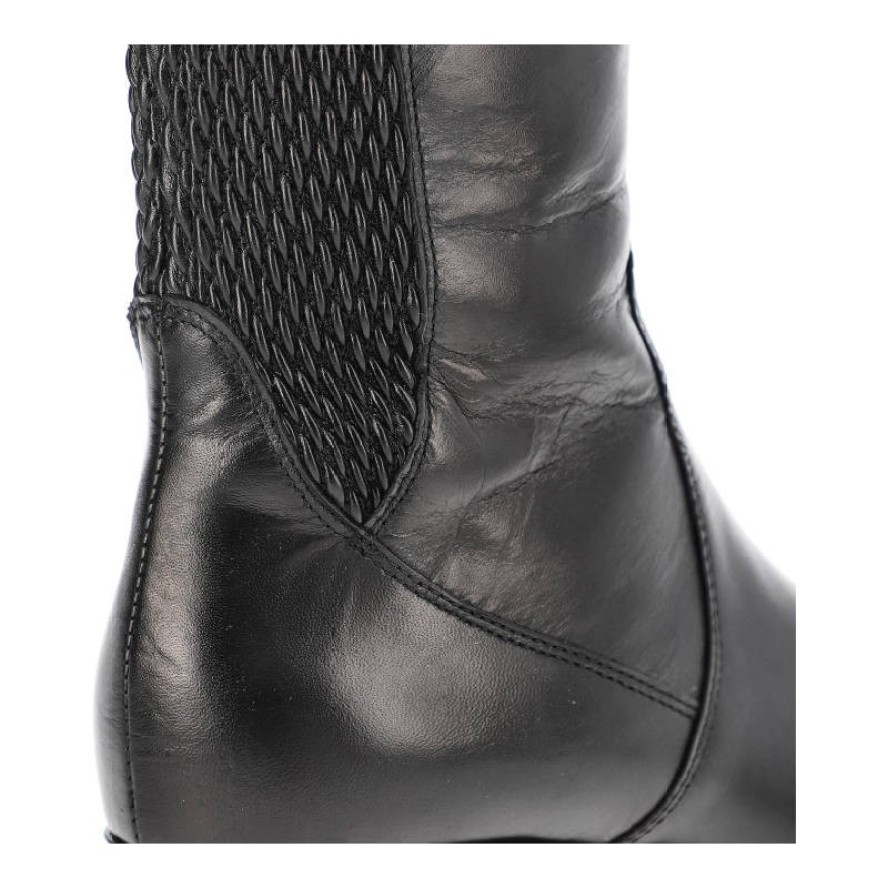 Czarne Kozaki Darex Ocieplane Skórzane Buty Damskie