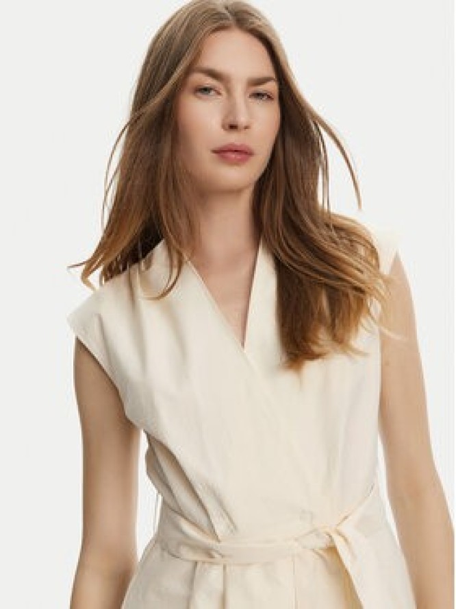 Marella Sukienka codzienna Ossola 2513221172 Écru Regular Fit