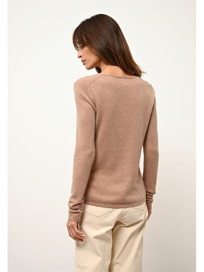 Just Cashmere Kaszmirowy sweter "Joan" w kolorze karmelowym rozmiar: M