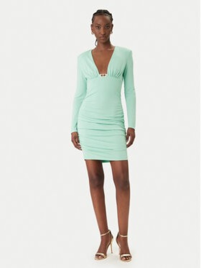 Just Cavalli Sukienka koktajlowa 80PAO957 J0253 Niebieski Slim Fit