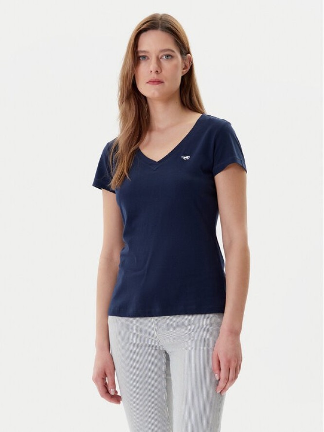 Mustang T-Shirt Beverly 1016517 Granatowy Slim Fit