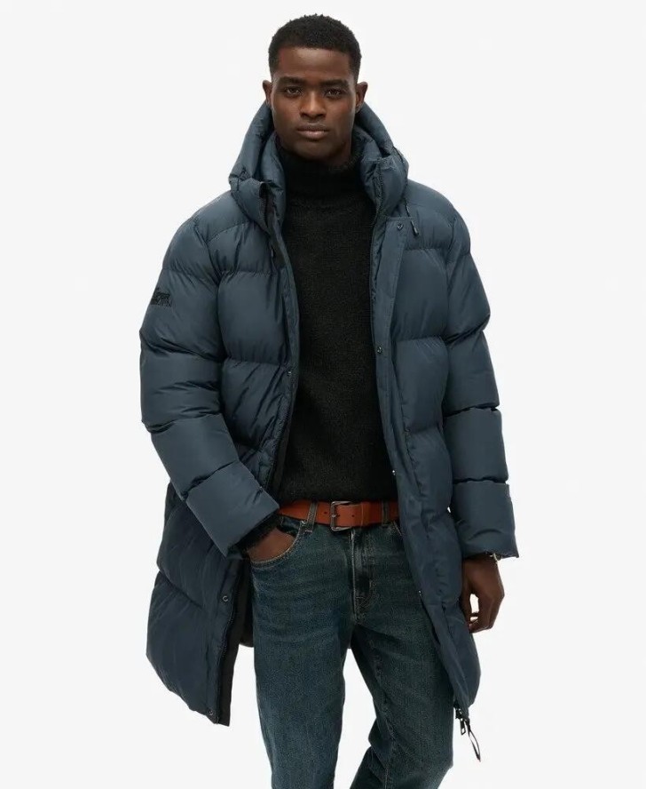 superdry Pikowana kurtka z kapturem - luźny fason