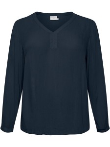 KAFFE curve Bluzka "Ami" w kolorze granatowym rozmiar: 48