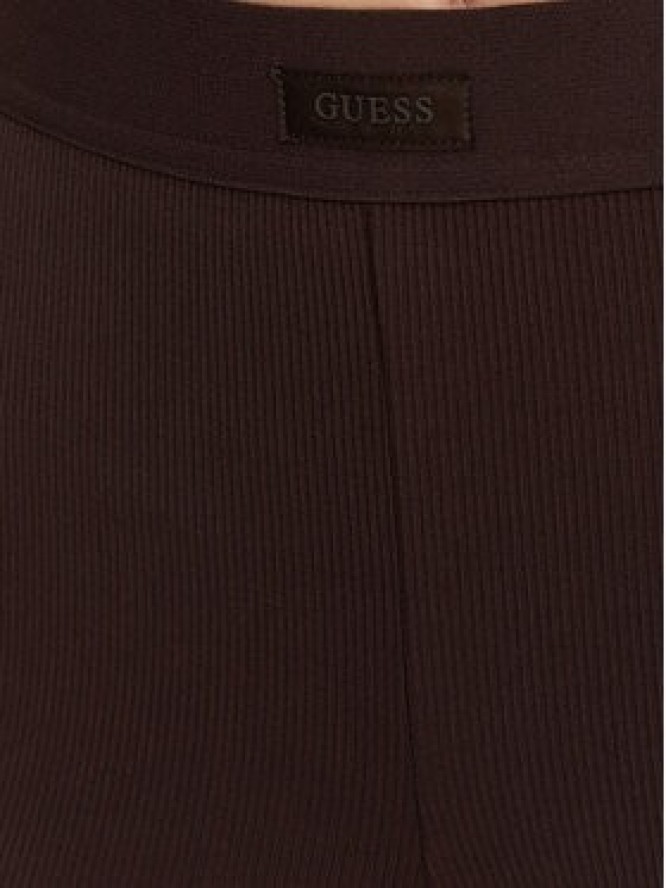 Guess Legginsy V6YB23 K4666 Brązowy ciemny Slim Fit