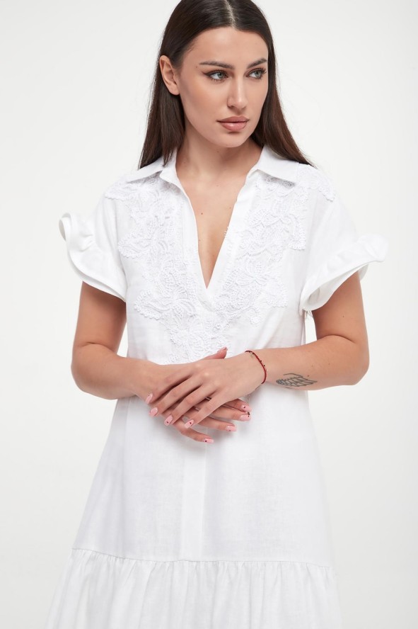 Sukienka lniana mini ERMANNO FIRENZE