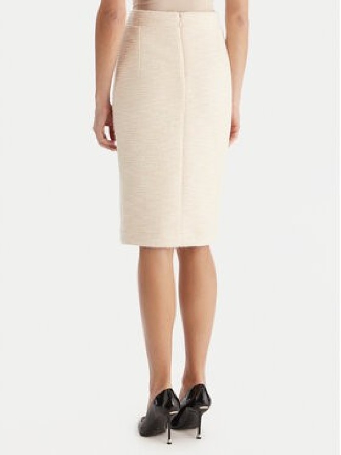 Babylon Spódnica midi S00601 Écru Regular Fit