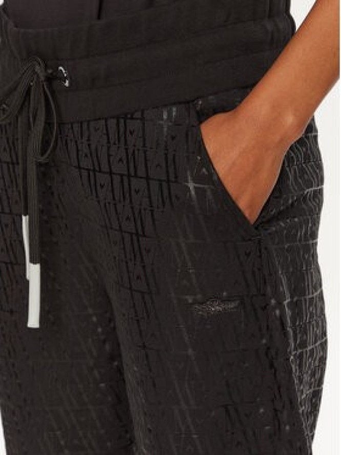 Aeronautica Militare Spodnie dresowe 242PF954DF571 Czarny Regular Fit