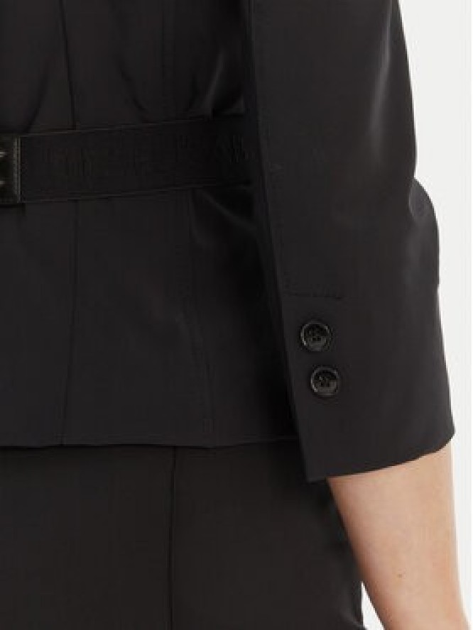 Elisabetta Franchi Marynarka GI-224-61E2-V590 Czarny Regular Fit