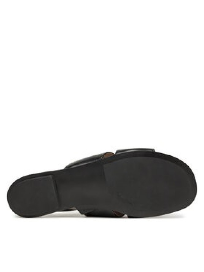 Calvin Klein Klapki Flat Slide - Lth 2 Straps HW0HW02365 Czarny