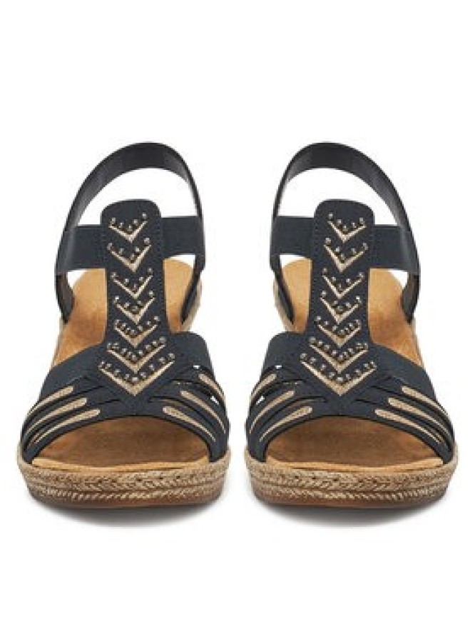 Rieker Sandały V2461-14 Granatowy