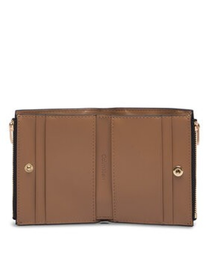 Calvin Klein Portfel Foil Logo Dbl Zip Cardcase LV04F1135G Czarny