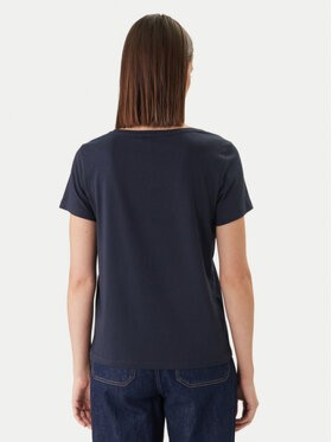 Barbour T-Shirt Brambles LTS0712NY73 Granatowy Regular Fit