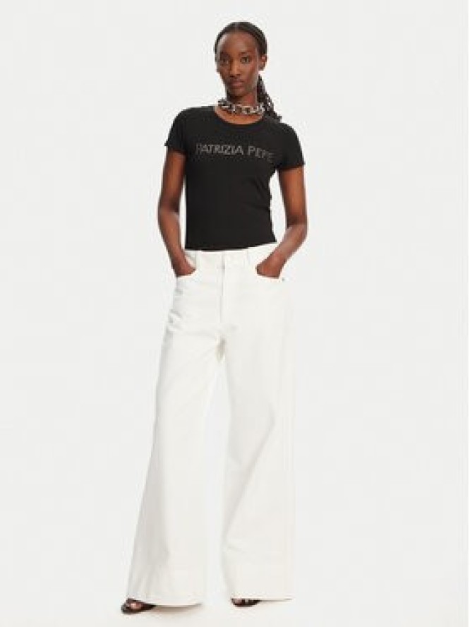 Patrizia Pepe T-Shirt CM1419/J013-K103 Czarny Regular Fit