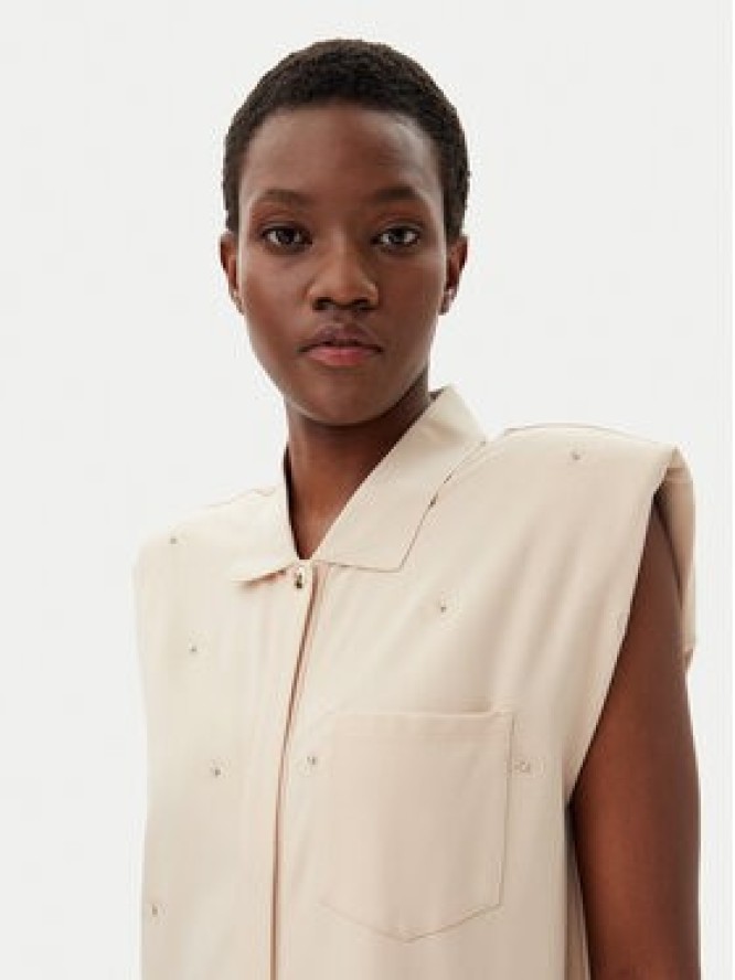 Liu Jo Sport Sukienka koszulowa TA5191 J5942 Beżowy Regular Fit