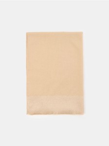 Chusta z metalizowaną nicią - beżowy