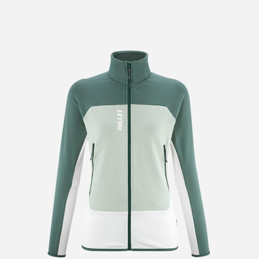 Bluza turystyczna damska Millet Fusion Grid Jkt W active fit Polartec PowerGrid