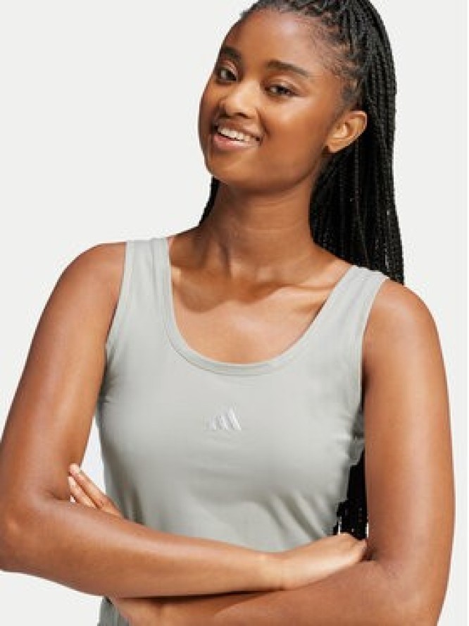 adidas Top Essentials Small Logo JD0561 Beżowy Slim Fit