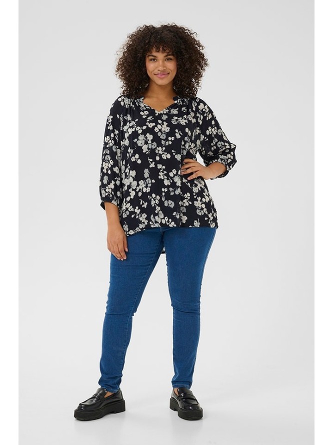 Kaffe Bluzka w kolorze granatowym rozmiar: 48