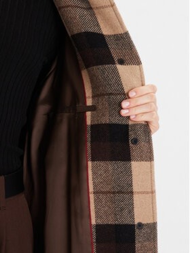 Tommy Hilfiger Płaszcz wełniany WW0WW46870 Beżowy Relaxed Fit