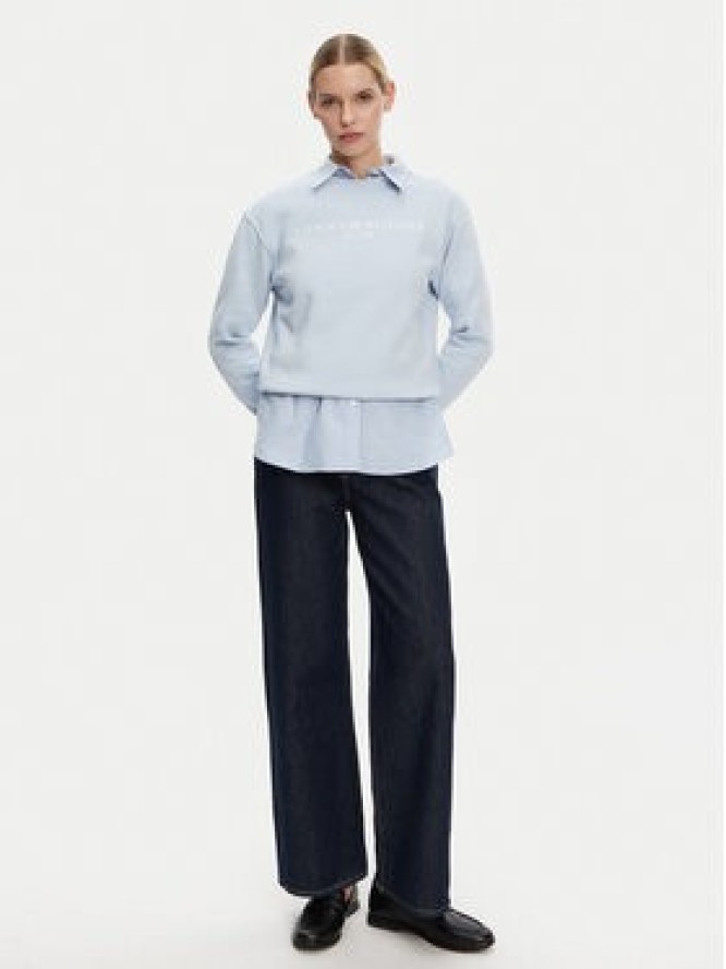 Tommy Hilfiger Bluza WW0WW39791 Błękitny Relaxed Fit