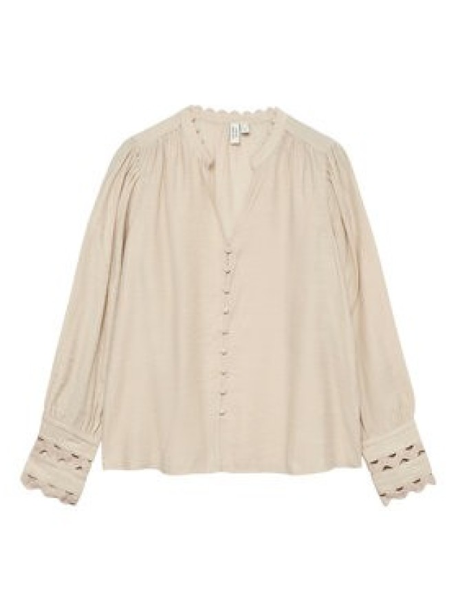 Vero Moda Koszula Irina 10338396 Beżowy Regular Fit