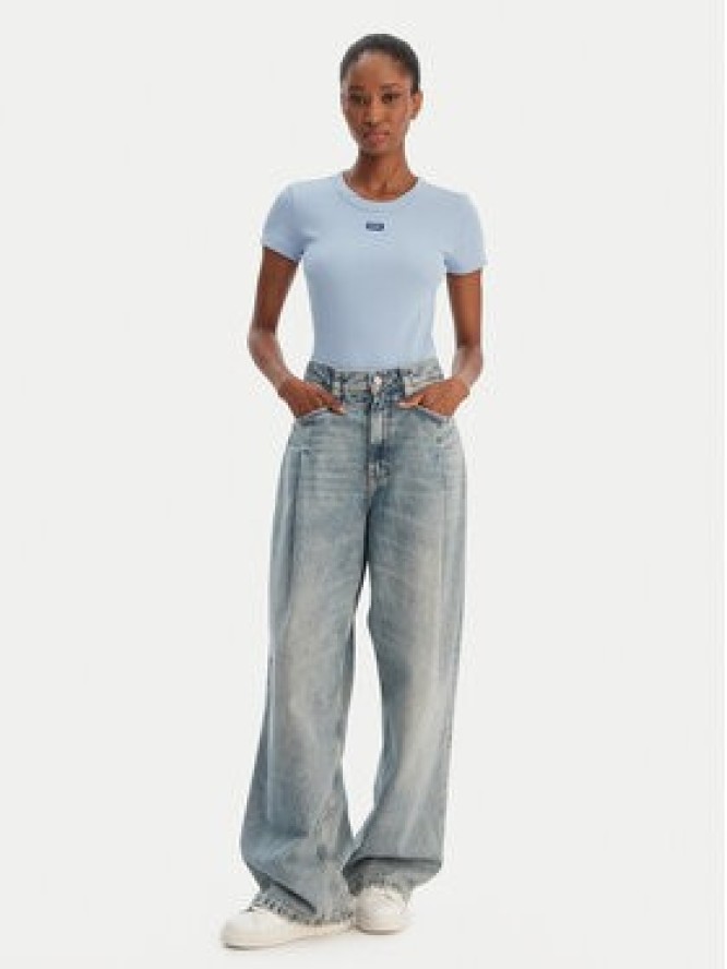 HUGO T-Shirt Easy 50523924 Błękitny Slim Fit