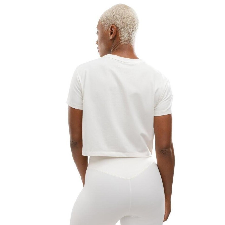 Damska koszulka sportowa z węzłem Fitness Siroko Space White