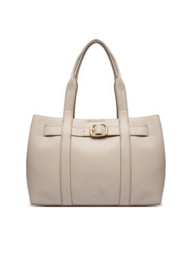 Calvin Klein Torebka Buckle Medium Tote LV04F3294G Écru