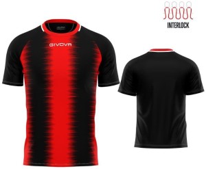 Koszulka sportowa Givova Stripe czerwono-czarna