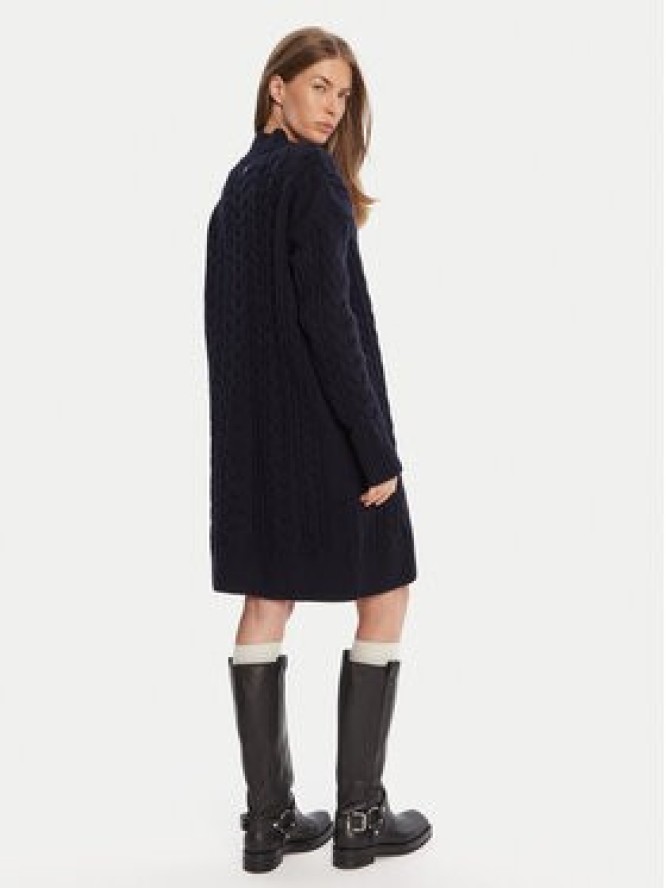 Barbour Sukienka dzianinowa Belford LDR0946NY73 Granatowy Regular Fit