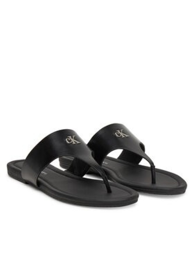 Calvin Klein Jeans Japonki Flat Sandal Toepost Mg YW0YW01691 Czarny