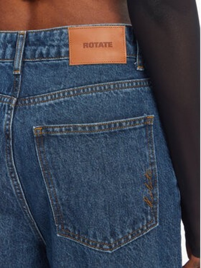 ROTATE Jeansy 1140731602 Granatowy Wide Leg