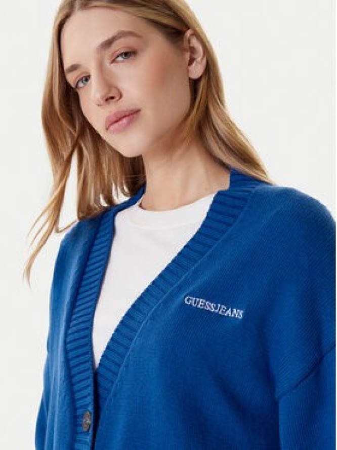 Guess Jeans Kardigan W4BR81 Z3HM1 Niebieski Regular Fit