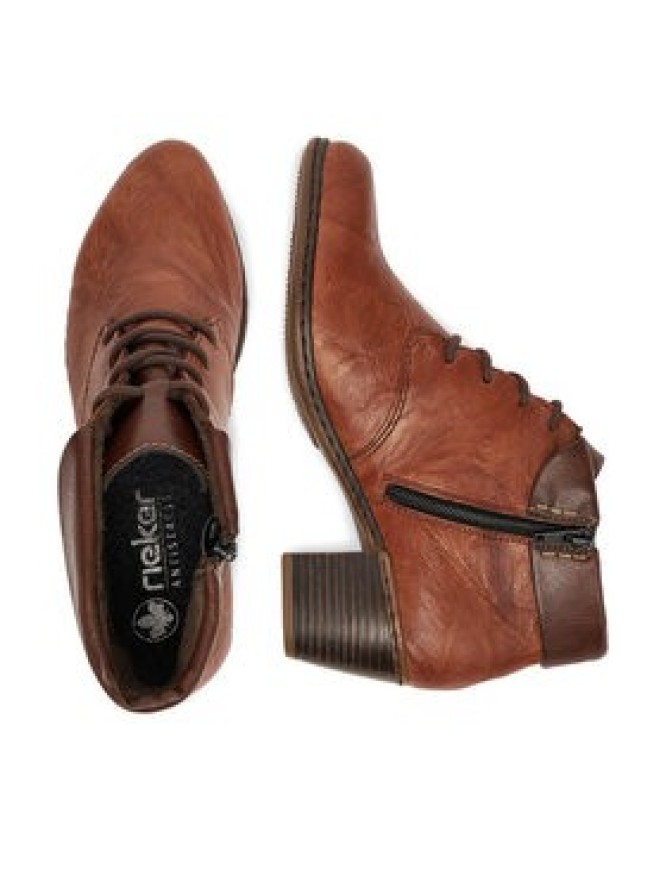 Rieker Trzewiki Y2131-22 Brązowy