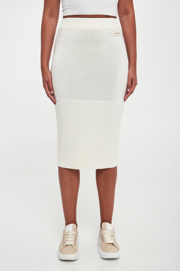 Spódnica midi wełniana ARMANI EXCHANGE