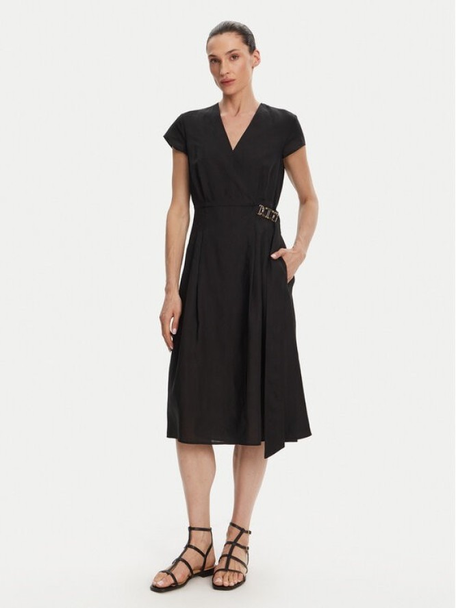 TWINSET Sukienka letnia 251TT2072 Czarny Loose Fit