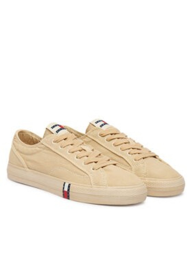 Tommy Jeans Tenisówki Archive Vulc Y2K Washed Canvas EN0EN02957 Beżowy