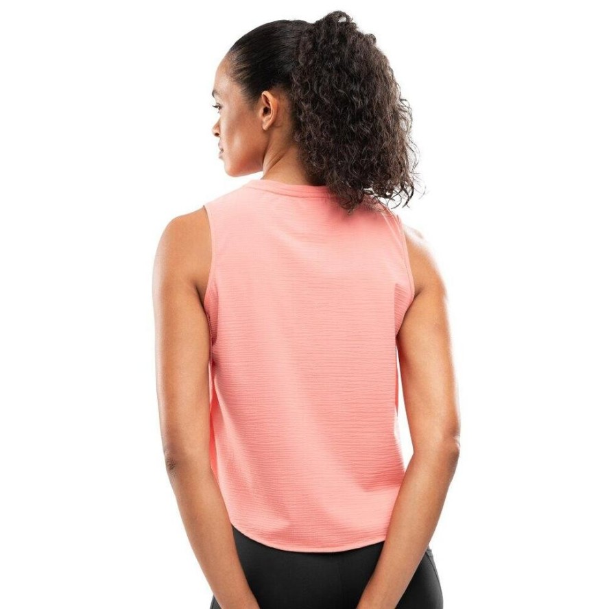 Damska koszulka do biegania bez rękawów Fitness Siroko Seine Coral Pink