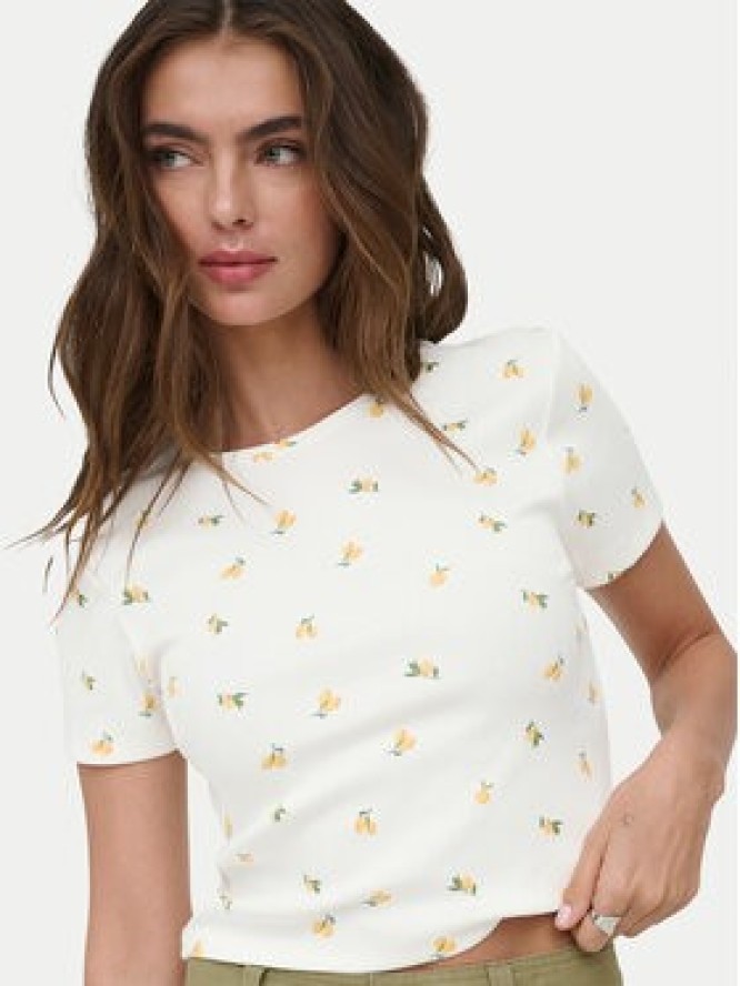 ONLY T-Shirt Fenja 15347986 Biały Slim Fit