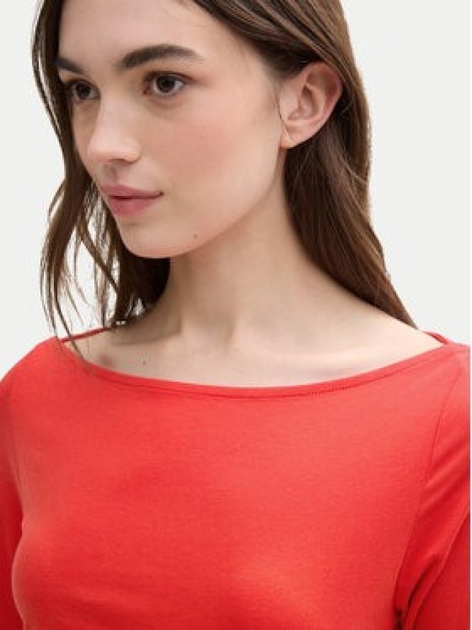 Tom Tailor Denim Bluzka 1045412 Czerwony Slim Fit