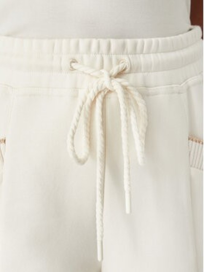 Guess Spodnie dresowe W6YB31 K5319 Kremowy Wide Leg