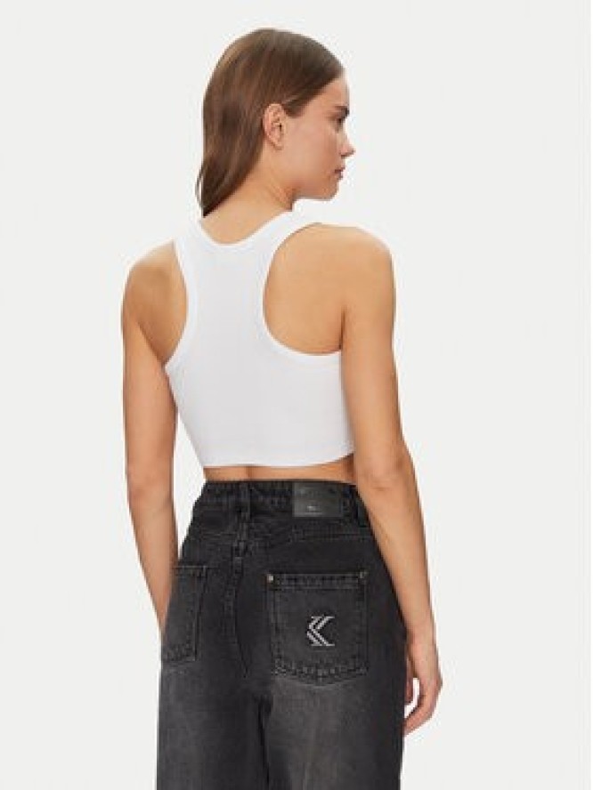 Karl Kani Top 6131302 Biały Cropped Fit