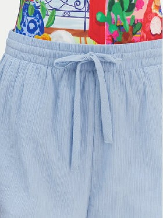 Seafolly Szorty materiałowe Crinkle 55429-SH Błękitny Regular Fit