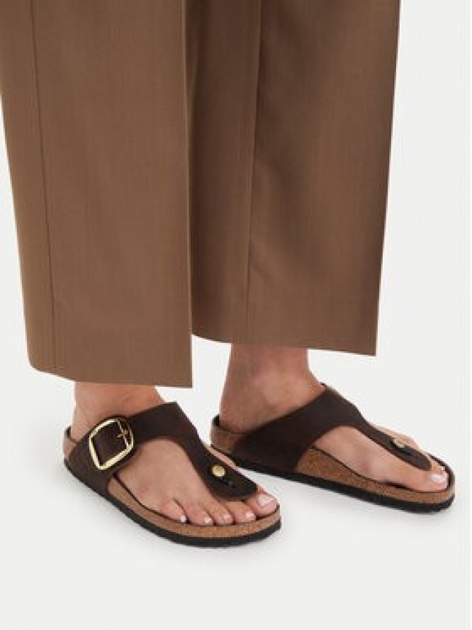 Birkenstock Japonki Gizeh Big Buckle 1033002 Brązowy ciemny